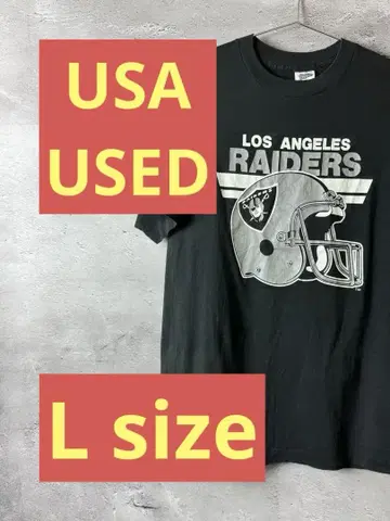 구제 의류 USED Los Angeles Raiders 티셔츠 블랙