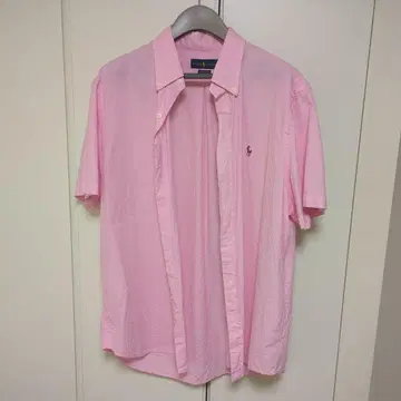 Ralph Lauren 핑크 반팔 셔츠 XL