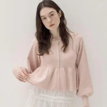 muguet peplum zipper rib knit free 사이즈