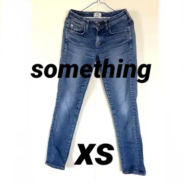 SOMETHING 스키니 청바지 라이트 블루