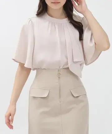 택 포함 새상품 토루디아 멀티 기능 아지메 보타이 반팔 블라우스 L
