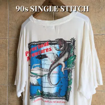90s Powerboat Adventures 티셔츠 싱글 스티치