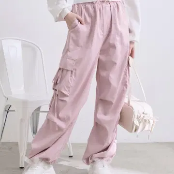 유루타포 리본 카고 팬츠