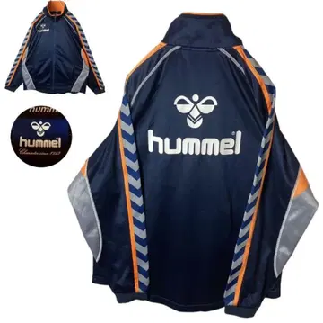 굿 디자인 hummel 험멜 큰 로고 저리 트랙 자켓 넉넉한