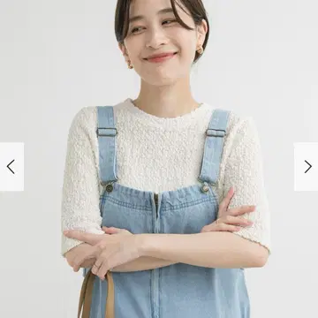 택 포함 새상품 포코포코 레이스 5부 소매 티셔츠 어반 리서치 도어스
