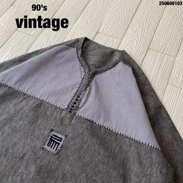 90's 빈티지 풀오버 셔츠 US 구제 의류 아메카지 빈티지 빅 사이즈