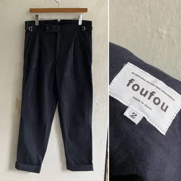 새상품급 foufou 아저스트 스트레이트 팬츠 슬랙스 네이비 2