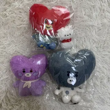 BTS TATA 테테 V 봉제 인형 묶음 판매 라인프렌즈 데님 원단