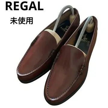 미사용 REGAL 리갈 로퍼 가죽 신발 24.5 브라운