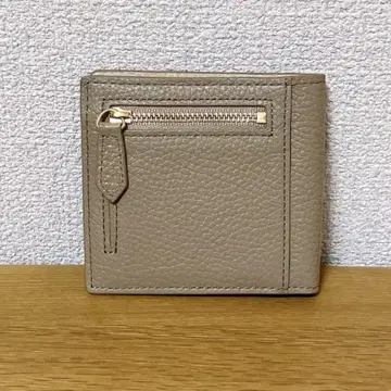 하카타노모리 가죽 지갑 베이지 그레이
