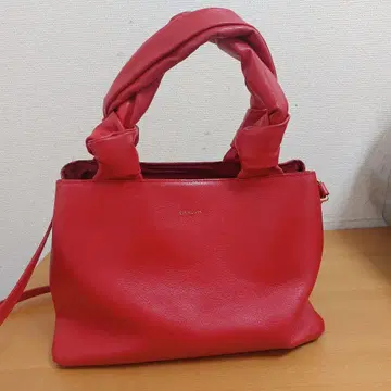 Lianuma made in italy 빨간색 합성 피혁 핸드백
