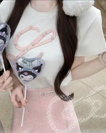 루미뇽 Lumignon tweed bijou lumi T 핑크
