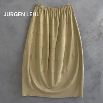 JURGEN LEHL 요건 레일 패치워크 전체 밴딩 벌룬 스커트