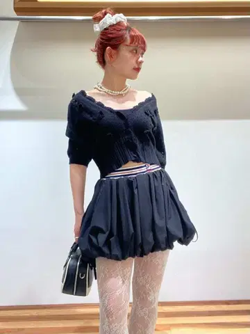 FURFUR 크로셰 하프 슬리브 가디건