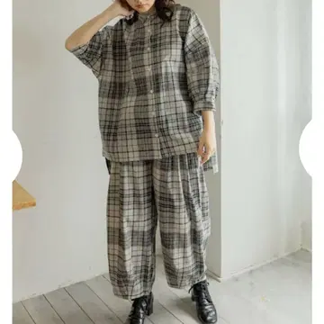 teMite 린넨 코튼 셋업