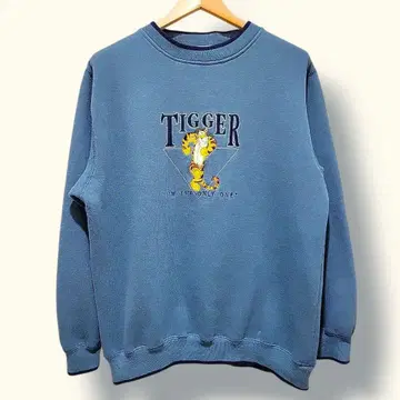 레어 USA제 90년대 디즈니 TIGGER 맨투맨 자수 그린