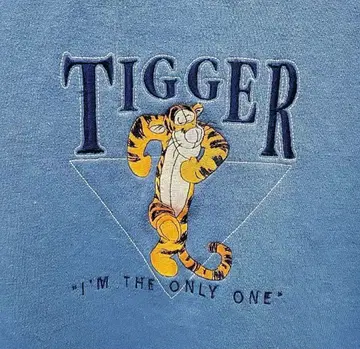 레어 USA제 90년대 디즈니 TIGGER 맨투맨 자수 그린
