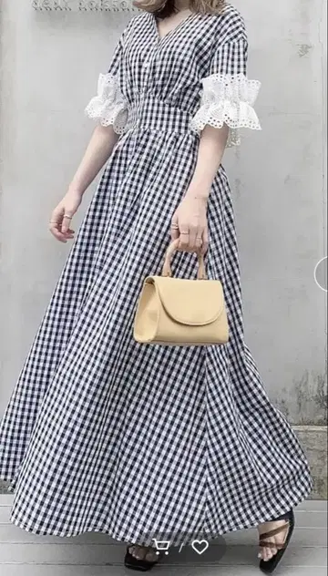 다즐린 깅엄 체크 원피스