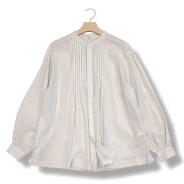 MORRIS & SONS 핀턱 셔츠 면 100% 보일 소재 베이지