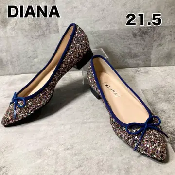 DIANA 다이애나 플랫 펌프스 글리터 리본 라메 21.5