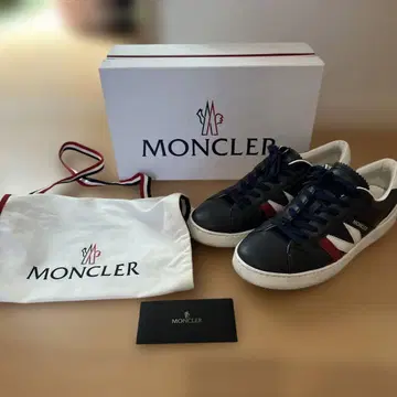 몽클레어 네이비 가죽 스니커즈 Monaco