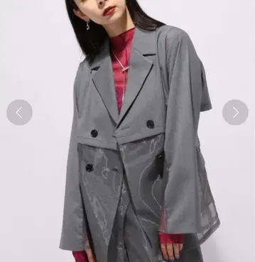 HARE 시어 절개 미들 자켓
