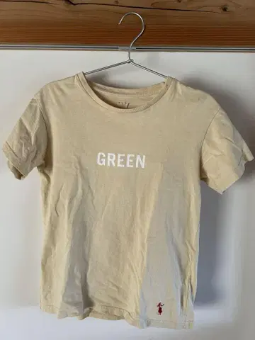 카이세도 베이지 반팔 티셔츠 GREEN PEACE