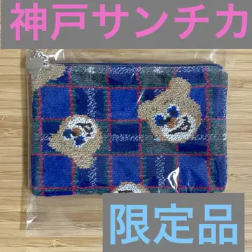 한정품 고베 산치카 타탄 테디 페이러 파우치 미사용 새상품