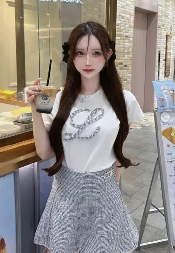 루미뇽 Lumignon tweed bijou lumi T 블랙