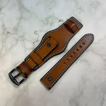 RK-013-B 손목시계 벨트 22mm 라이트 브라운 금속 알레르기 방지