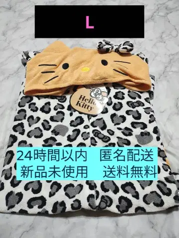 돈키 키티 콤비네존 반팔 블랙 레오파드 무늬 L