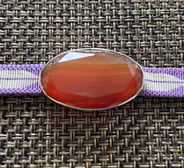 줄무늬 마노 오비 고정 띠, 마다 끈, 야가사, 빈티지