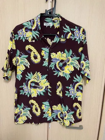 선서프 SUN SURF 알로하 셔츠 SS37453 보르도