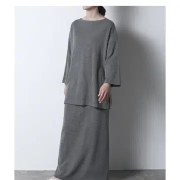 meri 미리 와플 컷 티셔츠 셋업 그레이