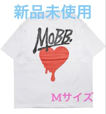 MOBB 모브 하트 티셔츠 화이트 M 사이즈 화이트