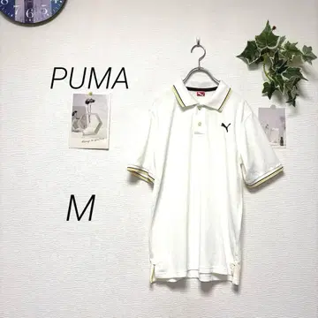 7854-1 PUMA 푸마 반팔 자수 피케 셔츠 M 스포츠 캐주얼