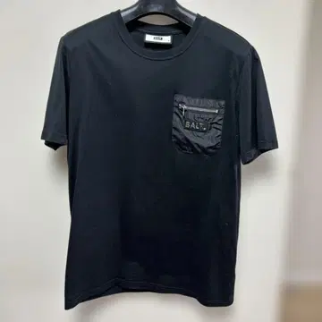 레어 BALR. 볼러 가슴 포켓 반팔 티셔츠 블랙 S 사이즈