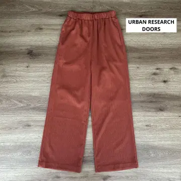 URBAN RESEARCH DOORS 플리츠 이지 스트레이트 팬츠