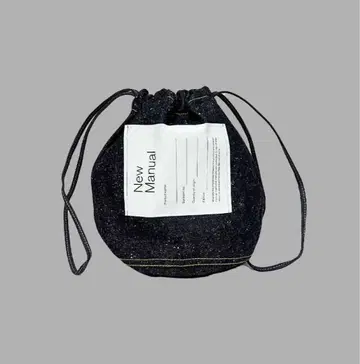 NEW MANUAL DENIM BAG 복조리 파우치 원 워시 데님