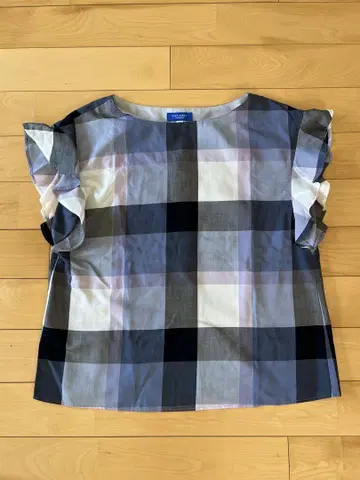 BLUE LABEL CRESTBRIDGE 체크 무늬 반팔 티셔츠 38