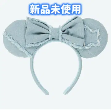 미사용 새상품 데님 미키 머리띠
