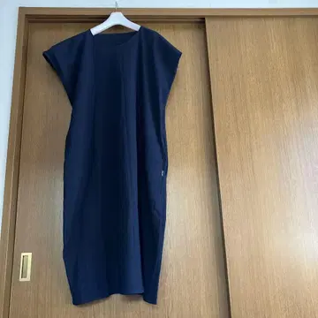 소우소우 다카시마 수축 직물 직사각형 옷 다크 네이비 긴 기장