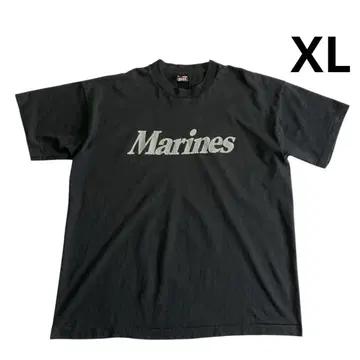 90s USA제 Marines 티셔츠 XL 블랙 프룻 오브 더 룸 해군