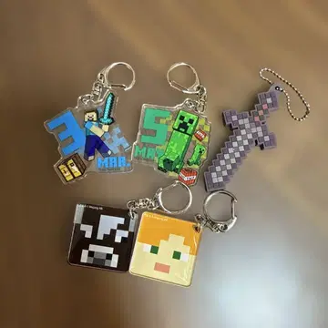Minecraft 아크릴 키링 세트