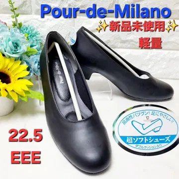 Pour-de-Milano 블랙 펌프스 22.5 EEE 초 소프트 신발