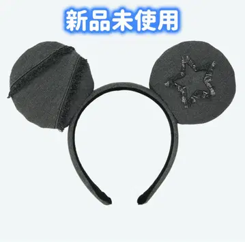 미사용 새상품 데님 미키 머리띠