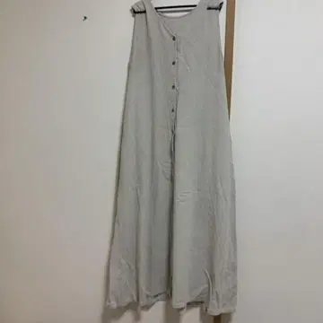 슬리브리스 롱 원피스 베이지