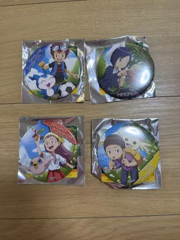 디지몬 어드벤처 도카 캔뱃지 레저 4종 디지페스티벌 다이스케 켄