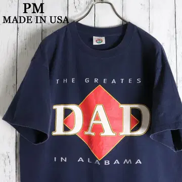 90년대 USA제 빈티지 빅 로고 DAD 프린트 티셔츠 페이드