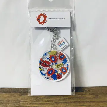 오사카 간사이 엑스포 밉밉 원형 아크릴 키링